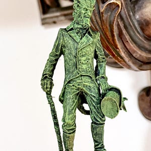Gentleman Krampus Ornament, Hand Painted Resin Sculpture | Folklore Legend Figurine |Dark Christmas Devil for Holiday Decor image 2