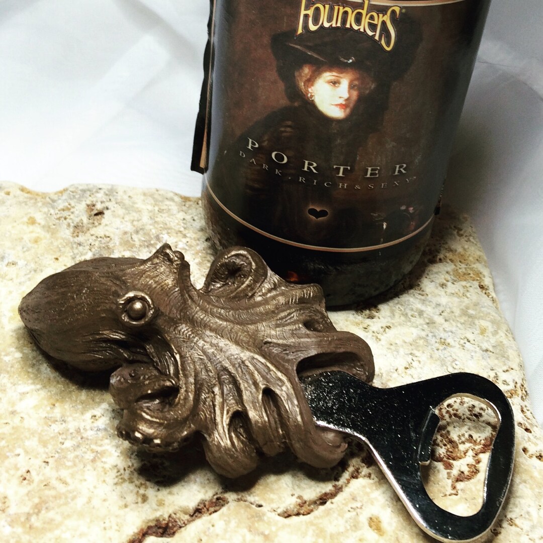 Kraken Bottle Opener Bronze Finish Etsy kraken-bottle-opener-bronze-finish-etsy