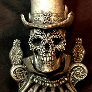 Baron Samedi Wall Plaque, pewter finish image 2