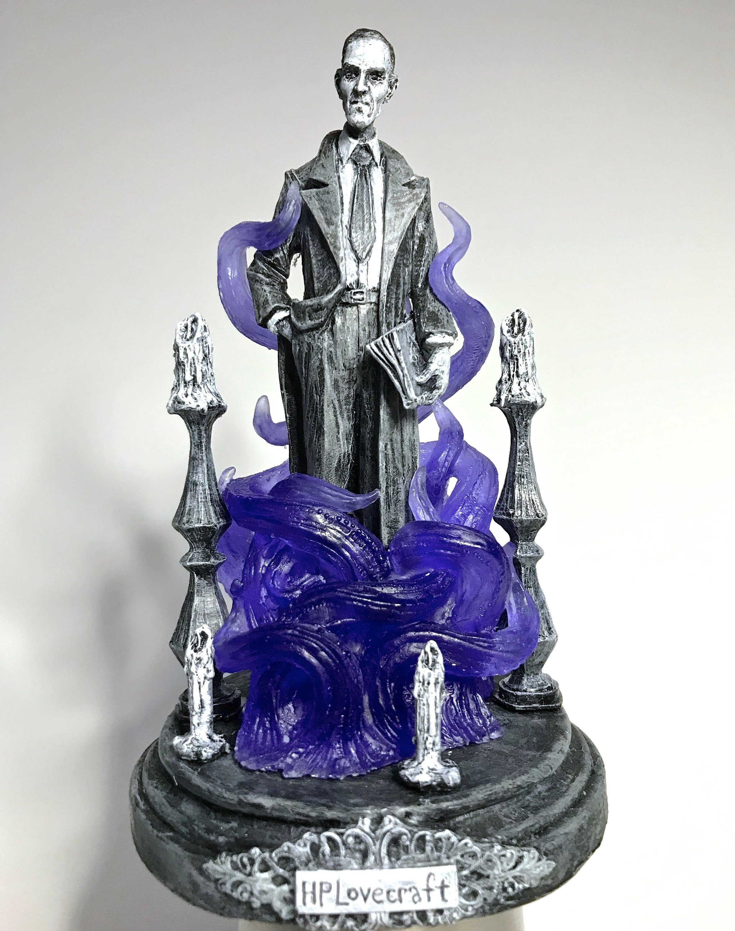 H.P. Lovecraft Statue, Designed With Abigail Larson, Purple