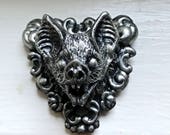 Vampire Bat Magnet, Hand Painted Resin Sculpture | Gothic Fantasy Decor | Vampire Bat Magnet for Fantasy and Gothic Decor