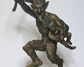 Krampus Statue II, Bronze finish