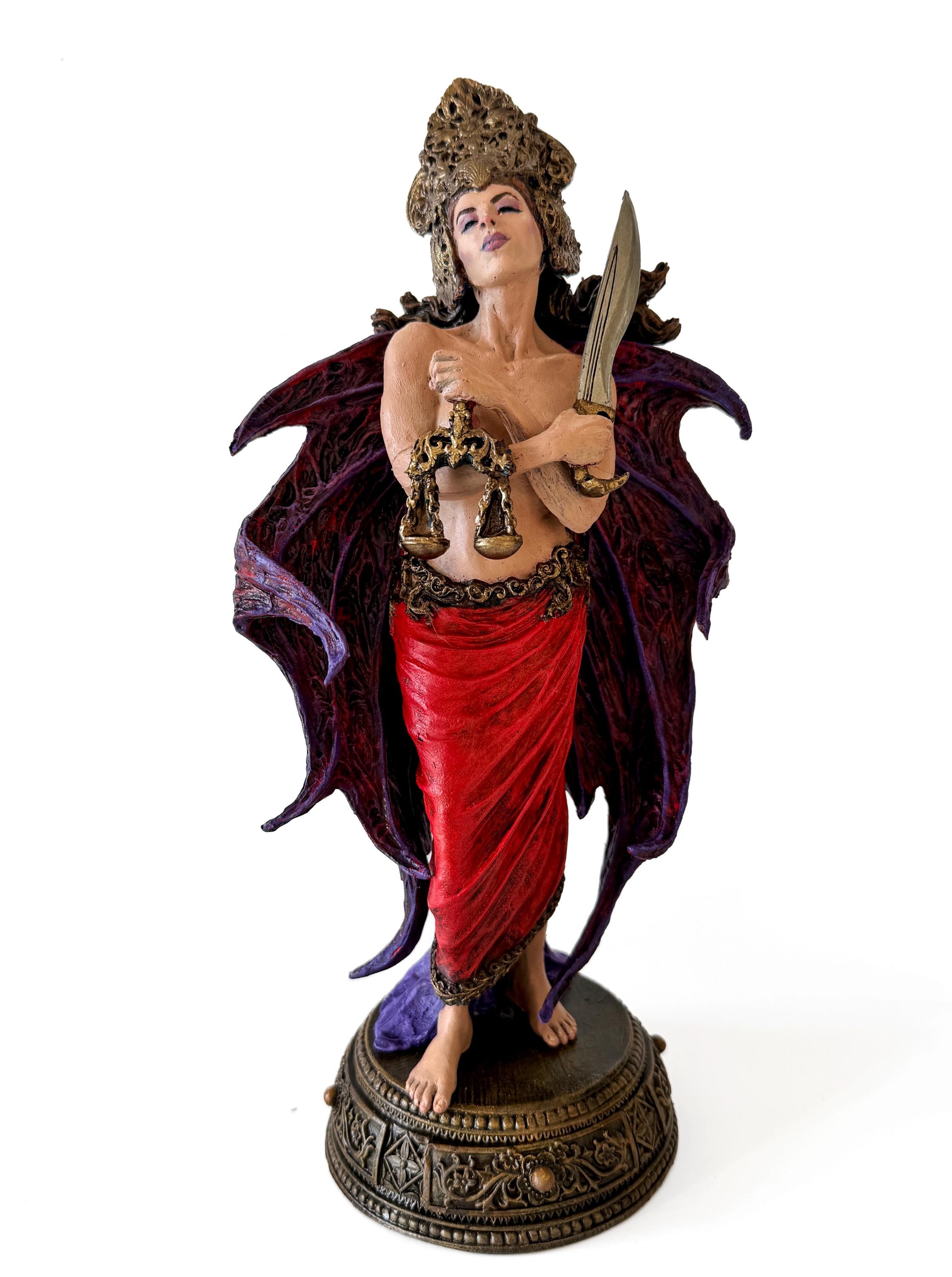 Nemesis/ Themis Statue: Goddess of Justice and Vengeance, Full Color | Mythological Gods Figurine | Myths Statue |Statue for Gothic Decor