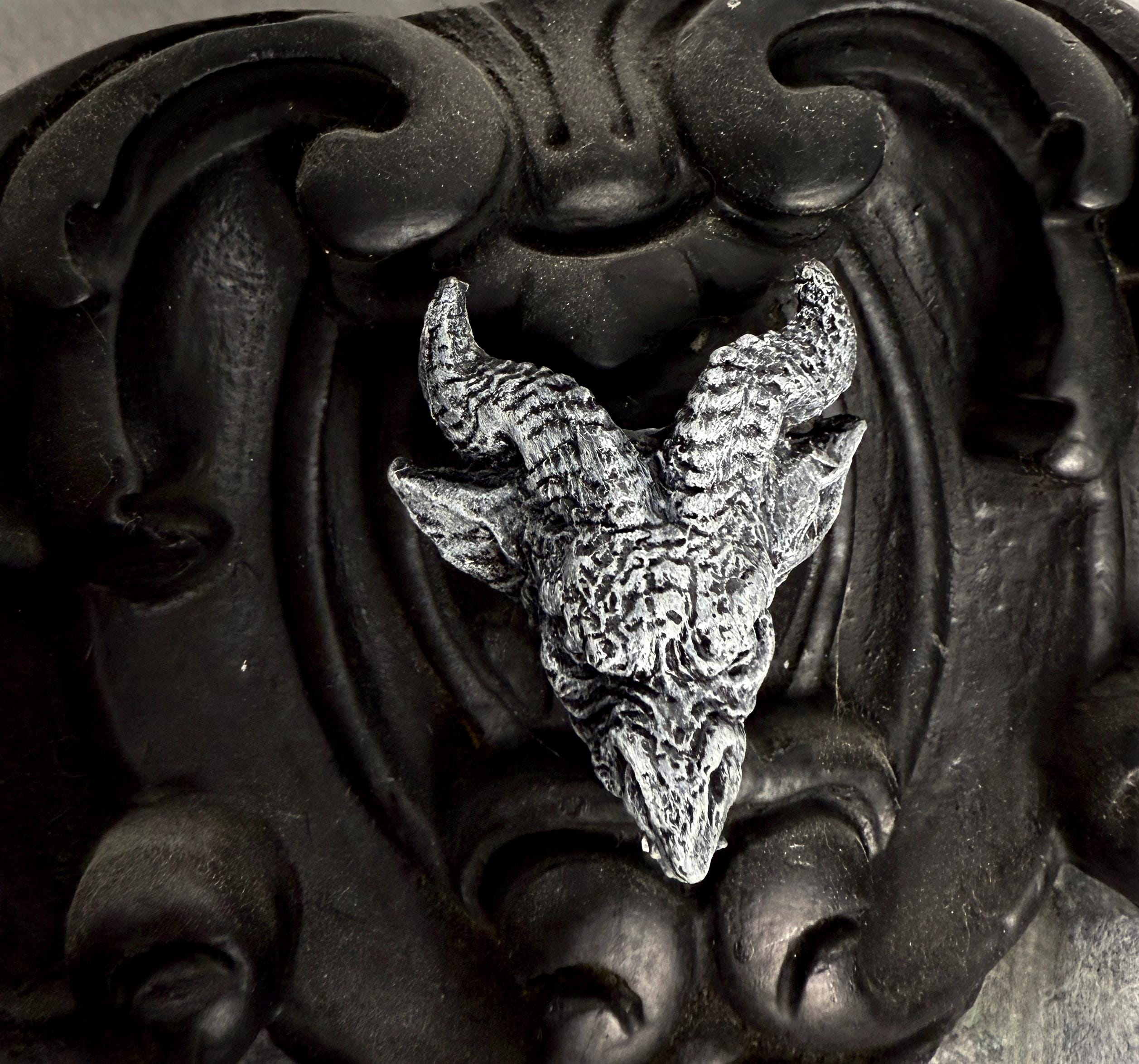 Gargoyle Magnet, Hand Painted Resin Sculpture | Gothic Fantasy