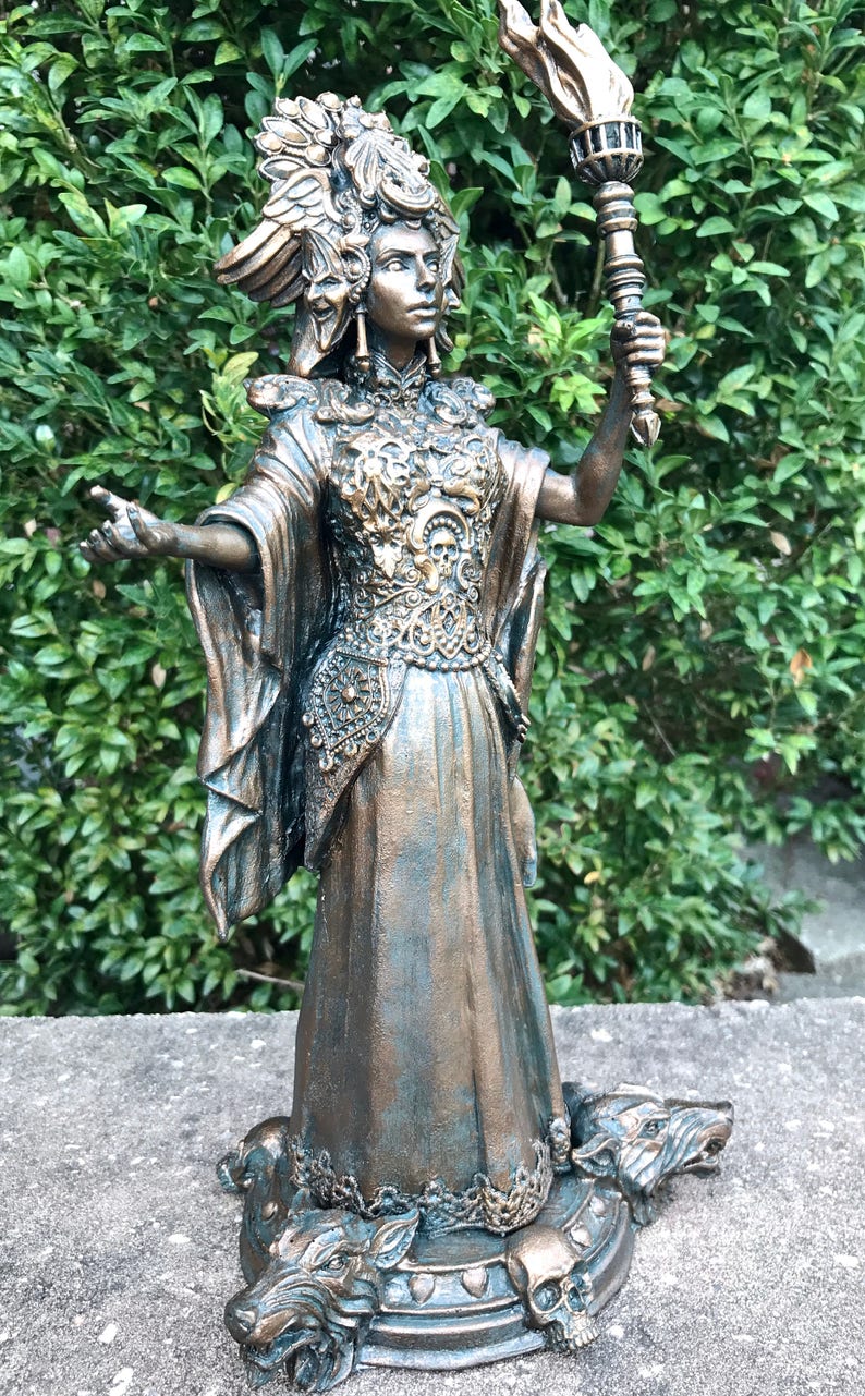 Hecate, Goddess of Witchcraft and Magic Statue image 4