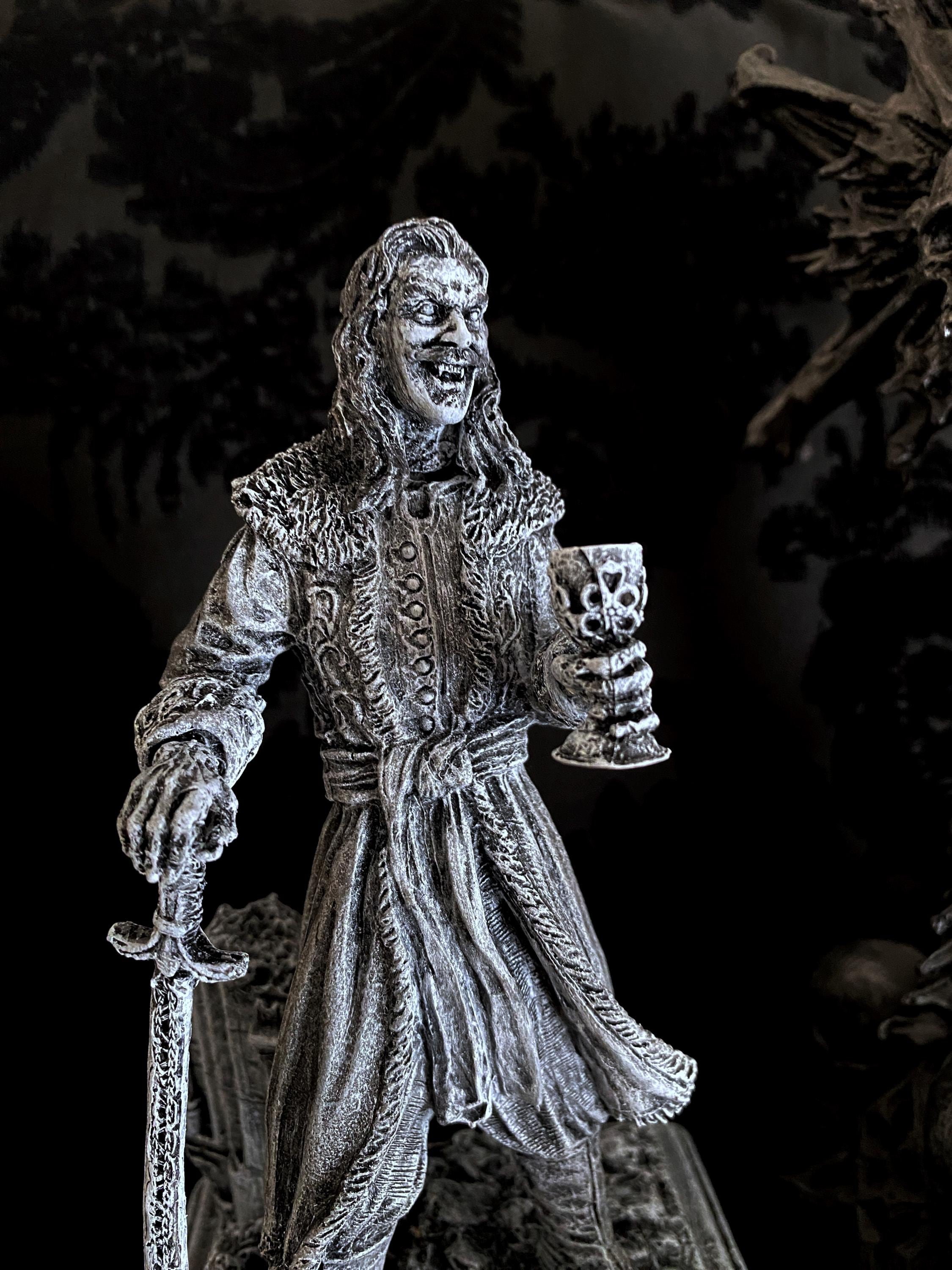 Dracula: Vlad the Impaler Statue, Hand Painted Resin Sculpture
