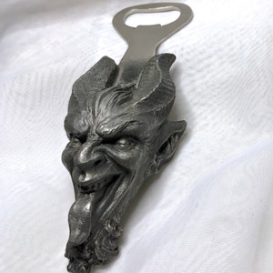 Krampus Bottle Opener, pewter finish image 2