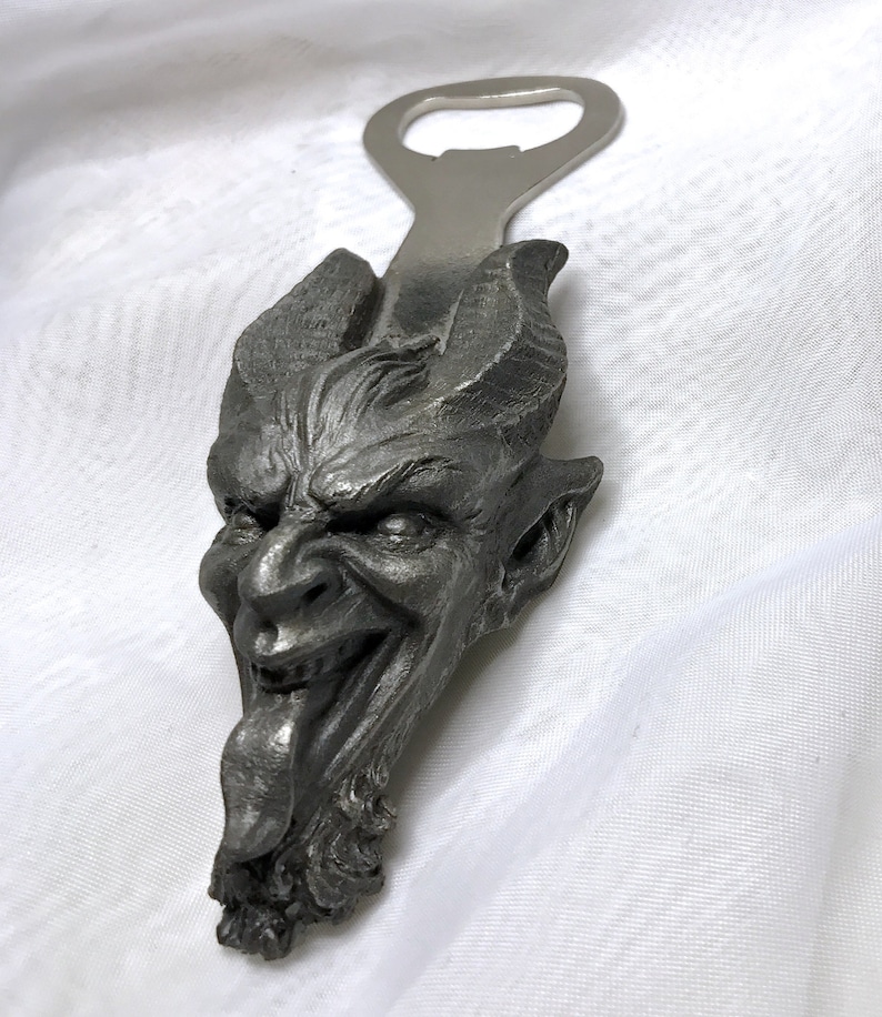 Krampus Bottle Opener, pewter finish image 2