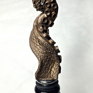 Kraken Tentacle Winestopper, Hand Painted Resin | Gothic Nautical Barware | Octopus Tentacle Bottle Stopper, Gothic Wine and Barware Gift