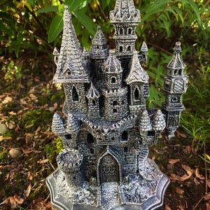 Castle Dracula, Gothic Hand Painted Resin Sculpture With LED Tea Light ...