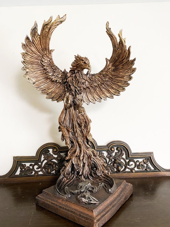 Phoenix Rising Statue, Large Version | Mythical Creature Figurine