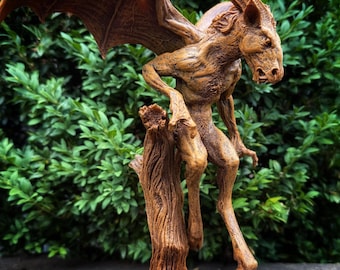 Jersey Devil Statue, Hand Painted Resin Sculpture | Cryptozoology