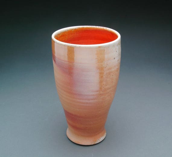 Orange Wood Fired Cup