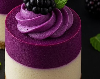 blackbery velvet mini cheesecake