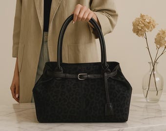 Women’s Designer Leopard Tote – 2025 PU Leather Shoulder Purse