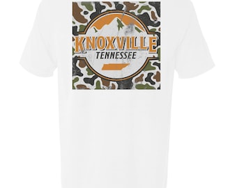 Camiseta de bolsillo campestre de los Knoxville Tennessee Vols / Camiseta de camuflaje vintage para el día del juego / Camiseta Knoxville con colores cómodos / Camiseta Southern Tailgate