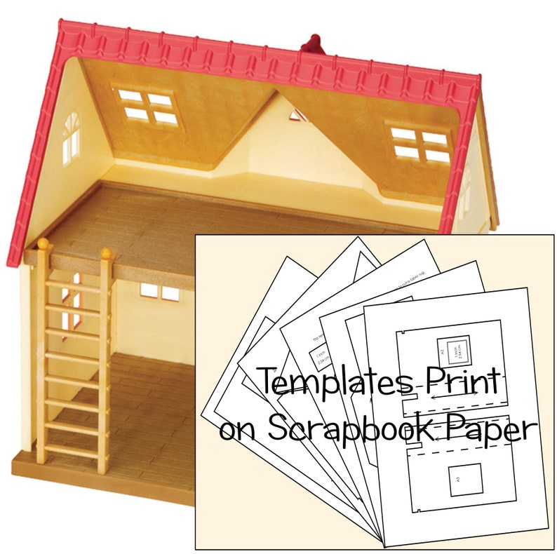 Calico Critters Cozy Cottage Starter Home Diy Wallpaper Etsy