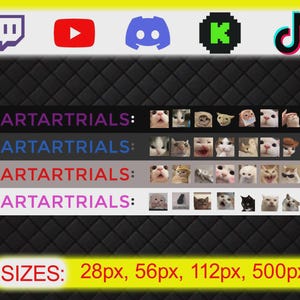 360+ Animated Cat Emotes Pack for Twitch, Discord, YouTube & Kick | Cute Funny Cat GIF PNG image 5
