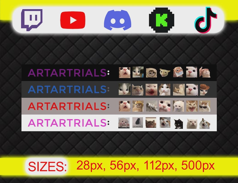 360+ Animated Cat Emotes Pack for Twitch, Discord, YouTube & Kick | Cute Funny Cat GIF PNG image 5