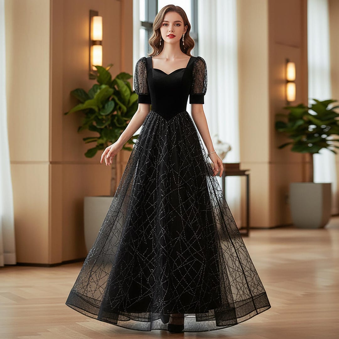 blue dress black Mabel Short Chiffon with V Neckline Royal Women Strapless Tube Top Spaghetti Straps Prom Dresses 大小:M