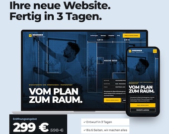 Custom Website Design Service for Contractors & Tradesmen, Small Business Website up to 6 Pages, SEO, Built to Sell, First Draft in 3 Days