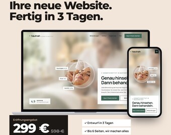 Custom Website Design for Beauty Salons & Skincare Studios, Small Business Website up to 6 Pages, SEO, Built to Sell, First Draft in 3 Days