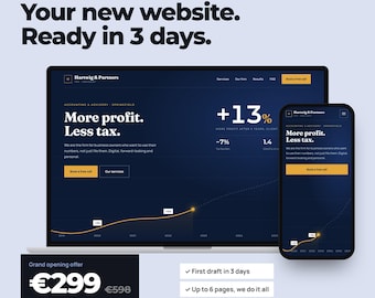 Custom Website Design for Small Business, Responsive SEO Optimized Website Design and Development, up to 6 Pages, First Draft in 3 Days