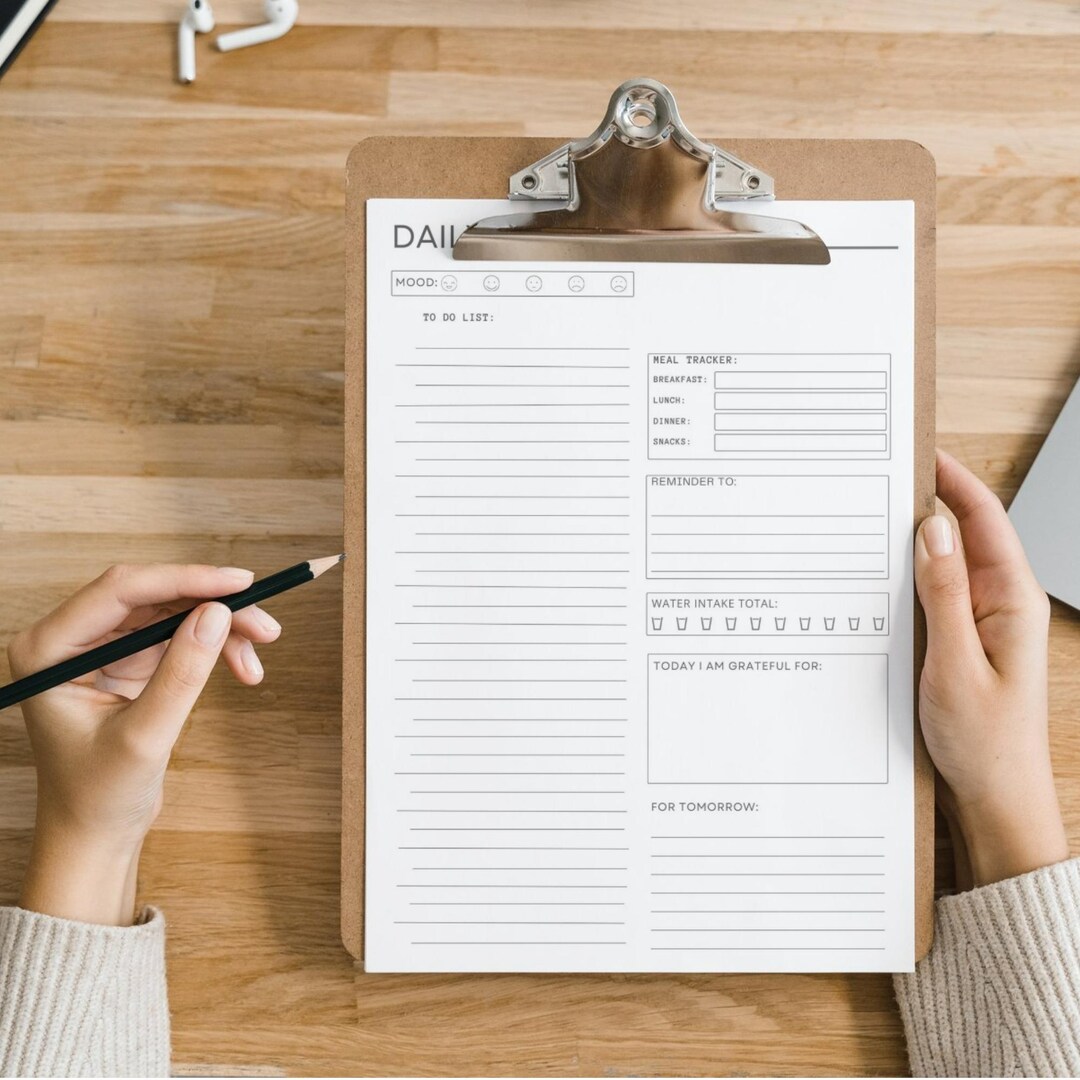 Minimalist Daily Planner | Printable PDF To-do List & Schedule | A4 ...