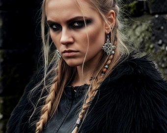 Viking oorbellen - in elkaar gevlochten - Valkyrie - bruiloft - cosplay - Viking oorbellen - cadeau