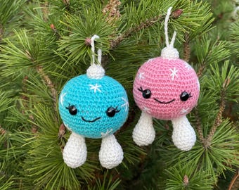 Patron PDF au crochet avec boules de Noël - Décoration de boules de Noël au crochet facile