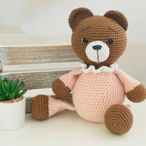 Amigurumi Bear plush.Crochet Bear pattern PDF tutorial.