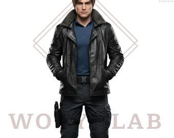 Leon Kennedy RE9 Jacket | Resident Evil Inspired Black Leather Cosplay Costume
