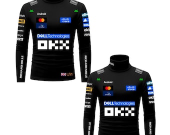 F1 Black Compression Undersuit Shirt : Children’s Customizable Lando Formula 1 Outfit