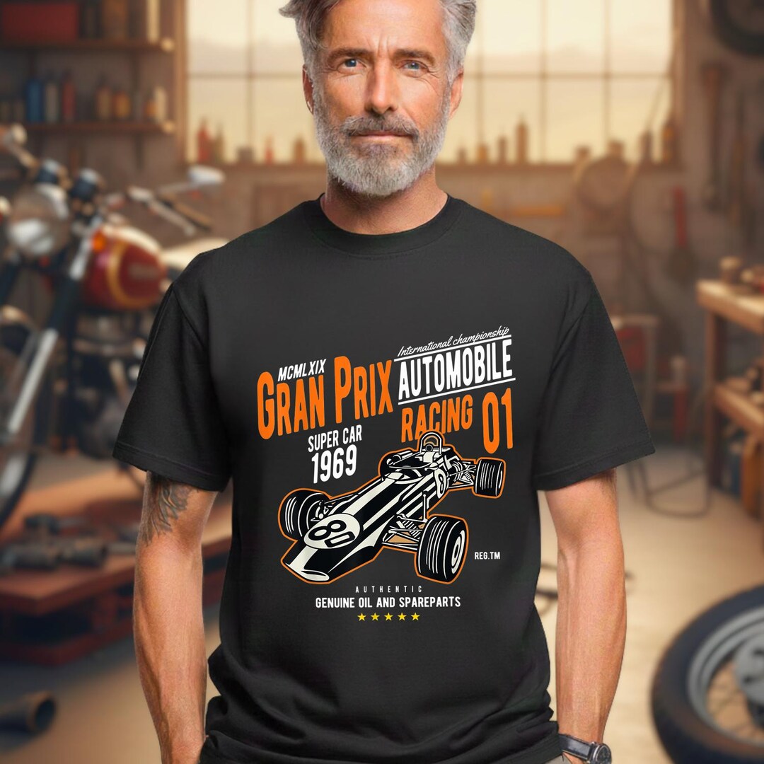 Vintage Car Racing Shirt, 60s Grand Prix Style Tee, Classic Auto Gift ...