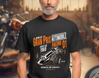Vintage Car Racing Shirt, 60s Grand Prix Style Tee, Classic Auto Gift