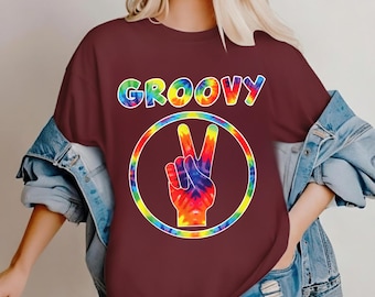 Groovy 70s Tie Dye Shirt – Vintage Retro Party Tee
