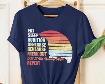 Vintage Theater Geek Shirt – Eat Sleep Theatre Retro