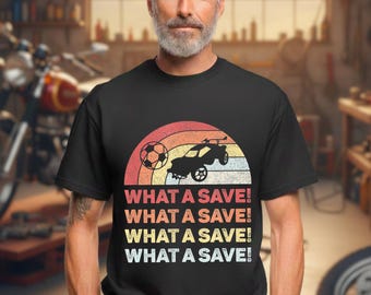 What A Save Shirt – Retro Rocket Soccer Car Tee