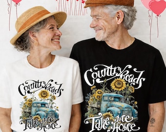 Country Roads Shirt – Sunflowers Truck Retro Tee