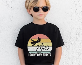 I Do My Own Stunts Shirt – Retro Bike Lover Tee