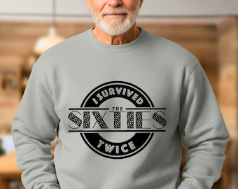 Ik overleefde het Twice-shirt uit de jaren 60 | Grappig vintage retro T-shirt