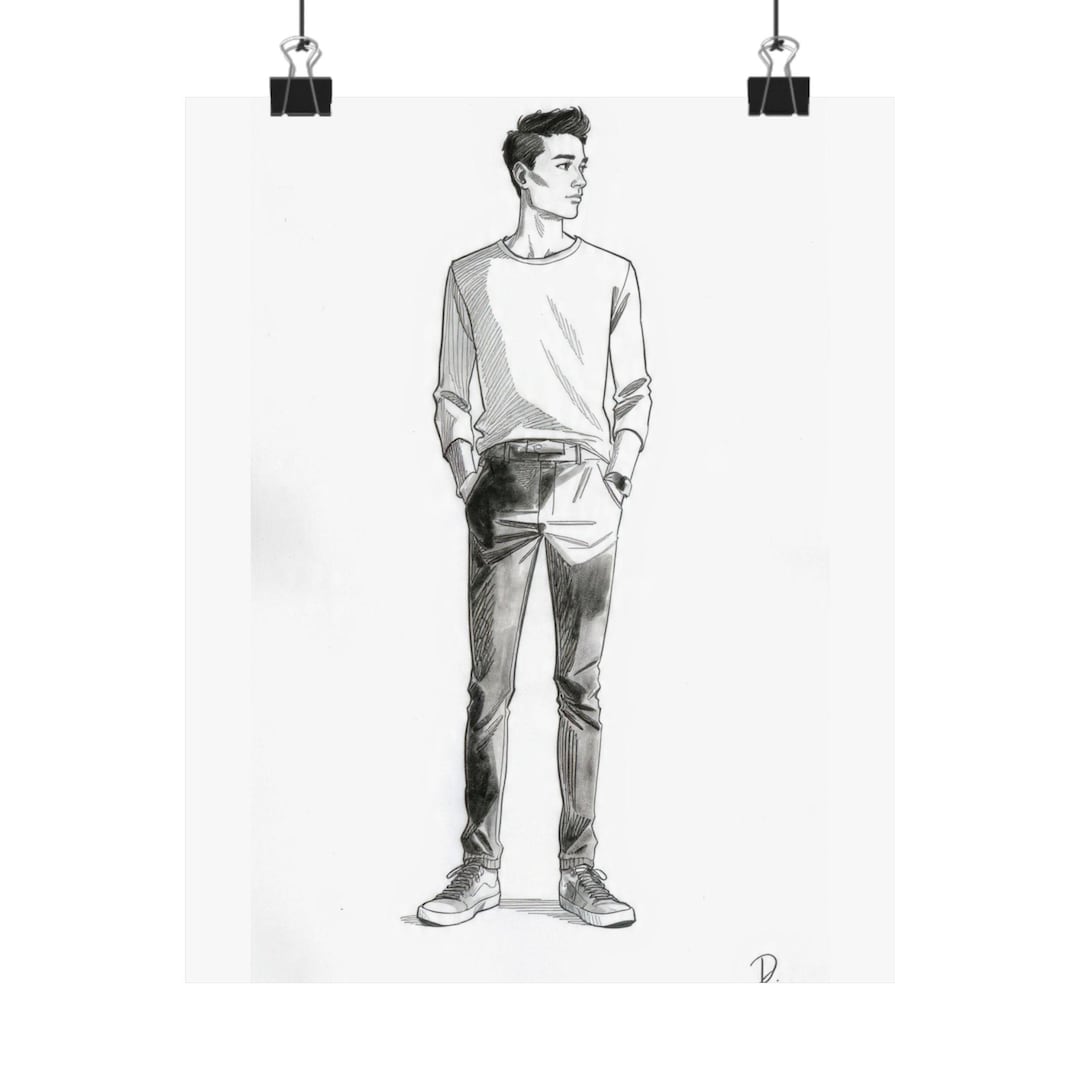 L Rizz Poster Gen Z Rizz Poster Matte Vertical Poster | Minimal Sketch, Fashion ...