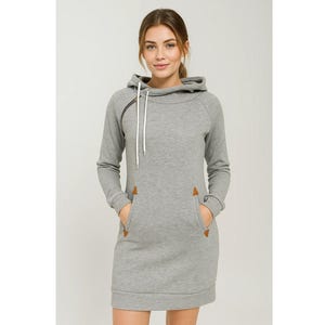 Hooded Sweatshirt Dress With Pockets - Etsy