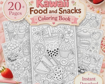 Livre de coloriage Kawaii : Des pages à colorier de bonbons mignons à imprimer pour enfants et adultes