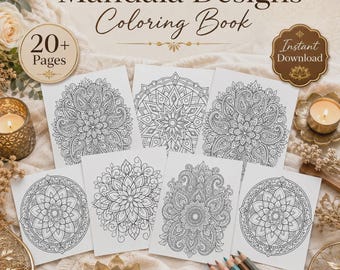 Livre de coloriage de mandalas : Coloriages géométriques à imprimer pour adultes, activité d'apprentissage et de pleine conscience