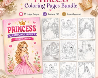 Coloriages de princesses pour enfants | 15 illustrations de contes de fées à télécharger