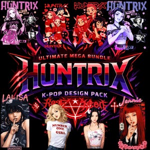 Huntrix K-Pop Demon Hunter Clipart Mega Bundle (Digital Download)