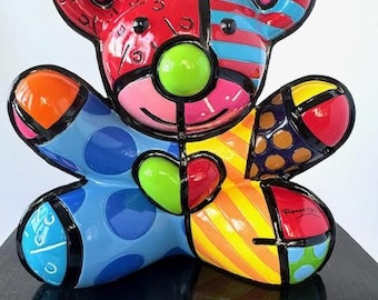 Romero Britto Mini Love Bear Figure *FIRST EDITION 331389 RARE