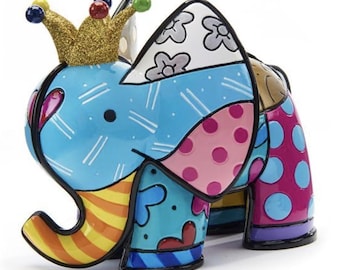 Romero Britto 10th Anniversary Special Edition Figurine: Lucky Elephant *NEW*