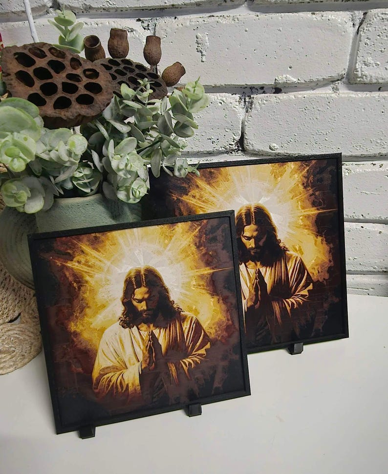 Christian layered wall art featuring Jesus, Mary and Archangels. Handmade in Queensland Australia. catholic layered wall art,3d christian wall art,3d shadow box art,prayer room decor,archangel wall display,mother mary decor,jesus wall decor,holy wall art,church wall feature,spiritual wall art,christianity handmade wall art